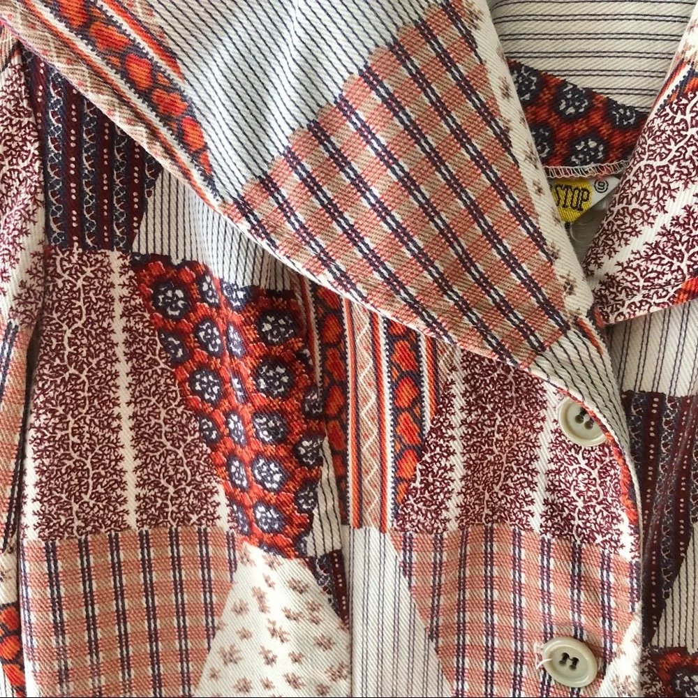 VINTAGE 70s Patchwork Blazer